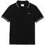 Lacoste Sport Mens Ultra-Dry Tennis Polo - Black/White - thumbnail image 1