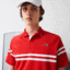 Lacoste Mens Sport X Novak Djokovic Ultra Light Tennis Polo - Red/White - thumbnail image 2