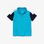 Lacoste Boys Breathable Tennis Polo - Turquoise/Navy Blue - thumbnail image 1