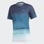 Adidas Mens Parley Printed Tee - Easy Blue/White - thumbnail image 1