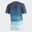 Adidas Mens Parley Printed Tee - Easy Blue/White - thumbnail image 2