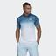 Adidas Mens Parley Polo Shirt - Easy Blue/White - thumbnail image 1