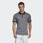 Adidas Mens Escouade Polo - Grey Heather/Black - thumbnail image 3