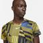 Nike Mens Dri-FIT Printed Tennis Top - Yellow Ochre - thumbnail image 3