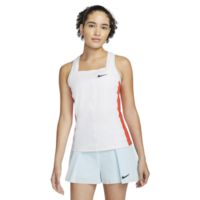 Nike Womens Dri-FIT Slam Tennis Tank - White/Team Orange/Glacier Blue