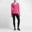 Nike Womens Dri-FIT Contour Long Sleeve Top - Vivid Pink - thumbnail image 7