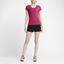 Nike Womens Dri-FIT Contour Short Sleeve Top - Vivid Pink - thumbnail image 7