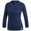 Adidas Womens UV Protect 3/4 Sleeve Top - Navy - thumbnail image 1