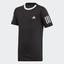 Adidas Boys 3-Stripes Club Tee - Black/White - thumbnail image 1