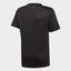 Adidas Boys 3-Stripes Club Tee - Black/White - thumbnail image 2