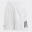 Adidas Boys Club 3-Stripes Shorts - White - thumbnail image 1