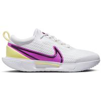Nike Womens Court Air Zoom Pro Tennis Shoes - White/Citron Tint/Fuchsia Dream