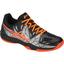 Asics Mens GEL-Fastball 3 Indoor Court Shoes - Black/Shocking Orange - thumbnail image 2