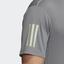 Adidas Mens 3-Stripes Club Tee - Grey Three/Glow Green