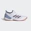 Adidas Womens Adizero Ubersonic 3 Tennis Shoes - White/True Orange - thumbnail image 1