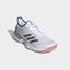 Adidas Womens Adizero Ubersonic 3 Tennis Shoes - White/True Orange - thumbnail image 4