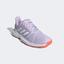 Adidas Womens CourtJam Bounce Tennis Shoes - Coral/Purple/White - thumbnail image 4