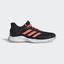 Adidas Mens Adizero Club Tennis Shoes - Core Black/Signal Coral - thumbnail image 1