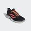 Adidas Mens Adizero Club Tennis Shoes - Core Black/Signal Coral - thumbnail image 4