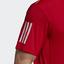 Adidas Mens 3-Stripes Club Tee - Scarlet/White - thumbnail image 8