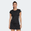 Adidas Womens 3-Stripes Club Tee - Black - thumbnail image 1