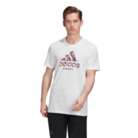 Adidas Mens Padel Graphic Logo T-Shirt - White