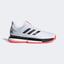 Adidas Mens SoleCourt Tennis Shoes - Cloud White/Signal Pink - thumbnail image 1