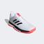 Adidas Mens SoleCourt Tennis Shoes - Cloud White/Signal Pink - thumbnail image 4