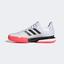 Adidas Mens SoleCourt Tennis Shoes - Cloud White/Signal Pink - thumbnail image 6