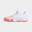 Adidas Womens GameCourt Tennis Shoes - White/Silver/Pink - thumbnail image 6