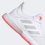 Adidas Womens GameCourt Tennis Shoes - White/Silver/Pink - thumbnail image 7