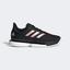 Adidas Womens SoleCourt Tennis Shoes - Black/Gold - thumbnail image 1
