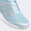 Adidas Womens Ubersonic 3 Tennis Shoes - Sky Tint/Silver/White - thumbnail image 9
