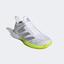 Adidas Womens Adizero Ubersonic 4 Tennis Shoes - Cloud White/Solar Yellow - thumbnail image 4