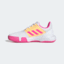 Adidas Kids CourtJam XJ Tennis Shoes - Cloud White/Screaming Pink - thumbnail image 6