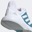 Adidas Mens CourtJam Bounce Tennis Shoes - Cloud White/Hazy Blue - thumbnail image 7