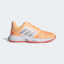 Adidas Womens CourtJam Bounce Tennis Shoes - Acid Orange - thumbnail image 1