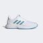 Adidas Mens GameCourt Tennis Shoes - White/Hazy Blue - thumbnail image 1