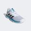 Adidas Mens SoleMatch Bounce Tennis Shoes - White/Halo Blue - thumbnail image 4