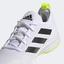 Adidas Mens Court Control Tennis Shoes - Cloud White/Yellow - thumbnail image 7