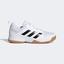 Adidas Kids Ligra 7 Indoor Court Shoes - White/Black - thumbnail image 1