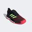 Adidas Womens SoleCourt Tennis Shoes - Black/Shock Red - thumbnail image 4