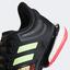 Adidas Womens SoleCourt Tennis Shoes - Black/Shock Red - thumbnail image 8
