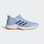 Adidas Womens Adizero Club Shoes Tennis Shoes - Glow Blue/Tech Ink/Hi-Res Coral - thumbnail image 1