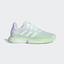 Adidas Womens SoleMatch Bounce Tennis Shoes - White/Glow Green - thumbnail image 1
