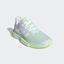 Adidas Womens SoleMatch Bounce Tennis Shoes - White/Glow Green