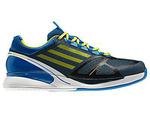 Adidas Mens adiZero Feather II Tennis Shoes - Sub Blue/Vivid Yellow/Blue - thumbnail image 1