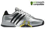 Adidas Mens adipower Barricade Tennis Shoes - Silver/Black/Vivid Yellow - thumbnail image 1