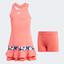Adidas Girls Frill Dress - Semi Flash Red - thumbnail image 1