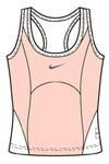 Nike Girls Statement Tennis Tank - Pink/White